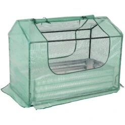 Sunnydaze Decor Sunnydaze Steel Raised Garden Bed With Greenhouse Cover - Green -Sunnydaze Decor Store GUEST 3b6cd409 49c1 487a acc4 7b870bbc16a6