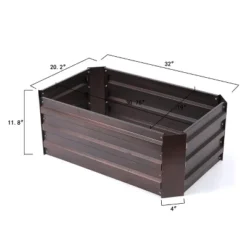 LuxenHome Brown Metal 32" X 20.2" Rectangular Garden Bed 11 LuxenHome Brown Metal 32" X 20.2" Rectangular Garden Bed -Sunnydaze Decor Store GUEST 3bf1595f e60f 472b b2ab e584072ebbf3