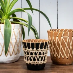Rattan Woven Planter - Foreside Home And Garden -Sunnydaze Decor Store GUEST 3cb8c13e ea71 4878 8de6 121ac0a6e0b1