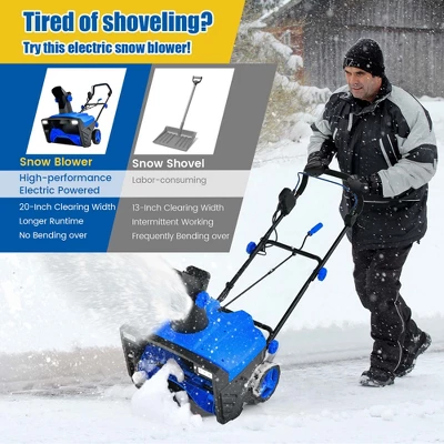 Costway 20" Electric Snow Thrower 120V 15Amp Snow Blower W/180° Rotatable Chute 2 Lights 7 Costway 20" Electric Snow Thrower 120V 15Amp Snow Blower W/180° Rotatable Chute 2 Lights - Image 7