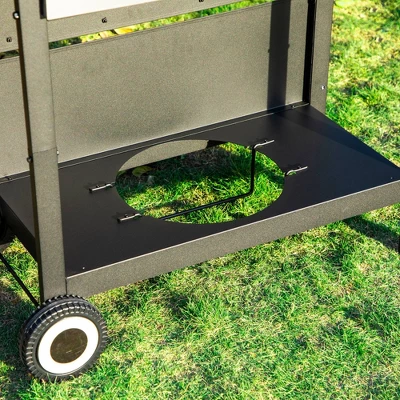 Captiva Designs GR20 3-Burner Portable Propane Gas Griddle With Cart And Lid - Black 6 Captiva Designs GR20 3-Burner Portable Propane Gas Griddle With Cart And Lid - Black - Image 6