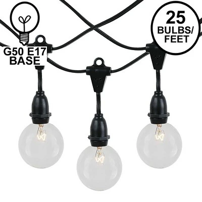 Novelty Lights Globe Outdoor String Lights With 25 Suspended Sockets Suspended Black Wire 25 Feet 9 Novelty Lights Globe Outdoor String Lights With 25 Suspended Sockets Suspended Black Wire 25 Feet - Image 9