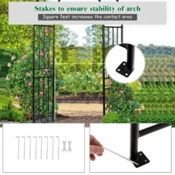 Costway 7.2Ft Garden Arch Steel Arbor Wedding Garden Decoration Climbing Plants W/Stakes 15 Costway 7.2Ft Garden Arch Steel Arbor Wedding Garden Decoration Climbing Plants W/Stakes -Sunnydaze Decor Store GUEST 3f5c6b2c 6844 4c2b 9d7b d7e912c94e1d