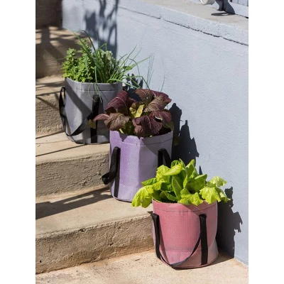 Gardener's Supply Company Reinforced Colorful Grow Bag, 9" X 9" For Portable Vegetable Planting And Growing - Red 1 Gardener's Supply Company Reinforced Colorful Grow Bag, 9" X 9" For Portable Vegetable Planting And Growing - Red