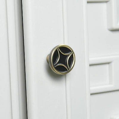 WELLFOR Outdoor HDPE Patio Storage Cabinet With 2 Shelves - Beige 6 WELLFOR Outdoor HDPE Patio Storage Cabinet With 2 Shelves - Beige - Image 6