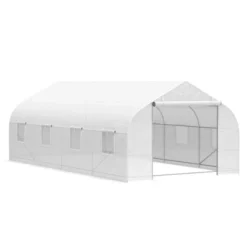Outsunny 20' X 10' X 7' Tunnel Greenhouse Large Walk-In Warm House Deluxe High GardenHot House With 8 Roll Up Windows & Roll Up Door, Steel Frame 13 Outsunny 20' X 10' X 7' Tunnel Greenhouse Large Walk-In Warm House Deluxe High GardenHot House With 8 Roll Up Windows & Roll Up Door, Steel Frame -Sunnydaze Decor Store GUEST 4195e5b5 4d1f 4ccd bf5a 81df8d14f38f