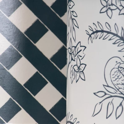 Set Of 2 Multicolored Galvanized Metal Planters With Round Feet - Foreside Home & Garden 1 Set Of 2 Multicolored Galvanized Metal Planters With Round Feet - Foreside Home & Garden