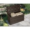 73gal Resin Deck Box With Seat Brown - Suncast