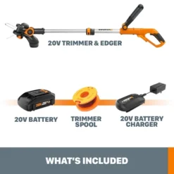 Worx WG162 20V Power Share 12" Cordless String Trimmer & Lawn Edger