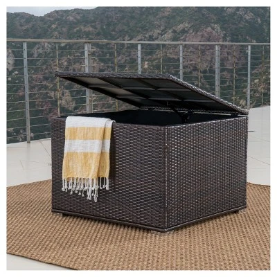 Santa Rosa Wicker Storage Box - Multibrown - Christopher Knight Home 3 Santa Rosa Wicker Storage Box - Multibrown - Christopher Knight Home - Image 3