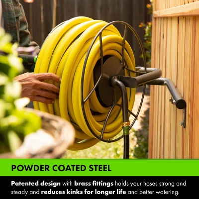Yard Butler Swivel Hose Reel - Wall Mounted - Heavy Duty Metal Garden Hose Holder With 180 Degree Swivel - ISRWM-180 4 Yard Butler Swivel Hose Reel - Wall Mounted - Heavy Duty Metal Garden Hose Holder With 180 Degree Swivel - ISRWM-180 - Image 4