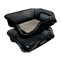 Harvest More Trim Bin Portable 2 Piece Hydroponic Workstation Container With Stainless Steel Sifter Screen, Mirror Tray, And Static Brush (2 Pack)