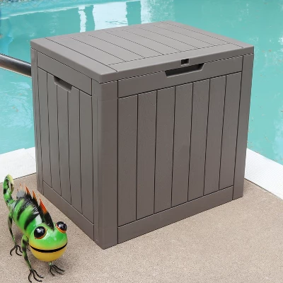 Sunnydaze Decor Sunnydaze Lockable Outdoor Small Deck Box With Storage And Side Handles - 32-Gal. 5 Sunnydaze Decor Sunnydaze Lockable Outdoor Small Deck Box With Storage And Side Handles - 32-Gal. - Image 5