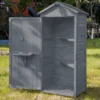 Outdoor Wooden Storage Sheds Fir Wood Lockers With Workstation-ModernLuxe