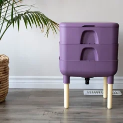 FCMP Outdoor Essential Living 6 Gallon UV Protected Plastic Worm Composter Bin Storage Container Box With 2 Trays For Garden And Home, Plum 7 FCMP Outdoor Essential Living 6 Gallon UV Protected Plastic Worm Composter Bin Storage Container Box With 2 Trays For Garden And Home, Plum -Sunnydaze Decor Store GUEST 49443926 5b44 4d61 b8cf ac7b689005dc
