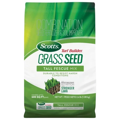 Scotts Turf Builder 2.4lbs Grass Seed Tall Fescue Mix 1 Scotts Turf Builder 2.4lbs Grass Seed Tall Fescue Mix
