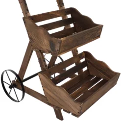 Sunnydaze Decor Sunnydaze 3-Tier Wooden Rolling Planter - Fir Wood - 39.25" - Brown 11 Sunnydaze Decor Sunnydaze 3-Tier Wooden Rolling Planter - Fir Wood - 39.25" - Brown -Sunnydaze Decor Store GUEST 4ac52912 11b5 4850 9599 881faf7867a8