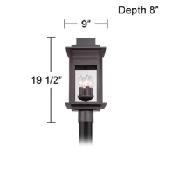 Franklin Iron Works Outdoor Post Light Fixture Black Specked Gray 19 1/2" Clear Glass For Exterior Garden Yard Patio Driveway 5 Franklin Iron Works Outdoor Post Light Fixture Black Specked Gray 19 1/2" Clear Glass For Exterior Garden Yard Patio Driveway -Sunnydaze Decor Store GUEST 4ae7c406 35e9 4dd6 b5e2 2d1cbbffe44c