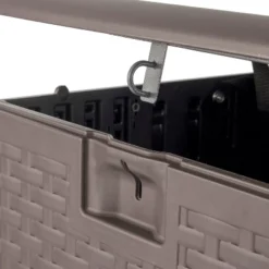 Plastic Development Group 28-Gallon Weather-Resistant Plastic Resin Outdoor Storage Patio Deck Box With Slide And Snap Assembly, Java Brown -Sunnydaze Decor Store GUEST 4af9428c 610e 42e8 a95b 0e07c3e3fa41