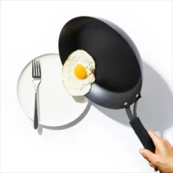 OXO 12" Steel Open Frypan With Silicone Sleeve Black -Sunnydaze Decor Store GUEST 4b00f0a4 50e3 400c 8413 ce80bcc87385