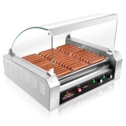 Olde Midway Electric Hot Dog Roller Grill Machine With Glass Cover, Commercial Grade -Sunnydaze Decor Store GUEST 4b06841f c39f 444f 9fb0 f0cfa91bd81c
