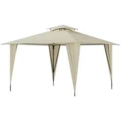 Outsunny 12' X 12' Outdoor Canopy Tent Party Gazebo With Double-Tier Roof, Steel Frame, Included Ground Stakes -Sunnydaze Decor Store GUEST 4b688e5a 43ce 4117 9190 f3f288d98b7e
