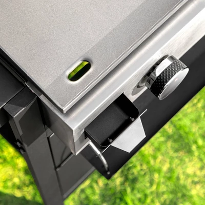 Captiva Designs GR20 3-Burner Portable Propane Gas Griddle With Cart And Lid - Black 3 Captiva Designs GR20 3-Burner Portable Propane Gas Griddle With Cart And Lid - Black - Image 3