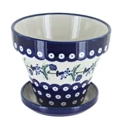 Blue Rose Polish Pottery 890-893 Zaklady Small Flower Pot -Sunnydaze Decor Store GUEST 4e137581 c0cd 46df b4a7 130353135591