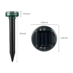 Dartwood Outdoor Solar Ultrasonic Pest And Mole Repellent For Groundhogs, Rats, Mice, Snakes In Your Gardens, Lawns And Yards (2 Pack) -Sunnydaze Decor Store GUEST 4f2cb030 7561 49dc a1e3 130ac2a37113