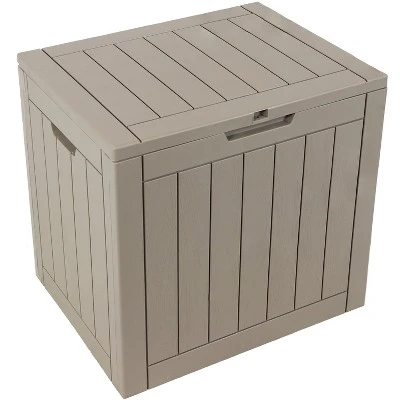 Sunnydaze Decor Sunnydaze Lockable Outdoor Small Deck Box With Storage And Side Handles - 32-Gal. 14 Sunnydaze Decor Sunnydaze Lockable Outdoor Small Deck Box With Storage And Side Handles - 32-Gal. - Image 14
