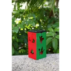 Techko Maid LED Solar 10.8" Portable Christmas Cut Out Decorative Outdoor Lantern Clear -Sunnydaze Decor Store GUEST 4f7f24ad aa88 4d40 864e 8c8fec4e65e8