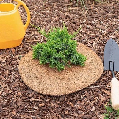 Envelor 15pk 11" Coco Coir Plant Cover Mulch Mat 1 Envelor 15pk 11" Coco Coir Plant Cover Mulch Mat