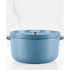 KitchenAid 6qt Enameled Cast Iron Induction Dutch Oven Blue Velvet -Sunnydaze Decor Store GUEST 5018b8f7 ce86 4497 8015 ba3e7cb61e93
