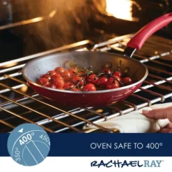 Rachael Ray Cook + Create Aluminum Nonstick Frying Pan 10" Red 20 Rachael Ray Cook + Create Aluminum Nonstick Frying Pan 10" Red -Sunnydaze Decor Store GUEST 50650a9f 7ced 4ce7 a21d 8f596fc35e1d