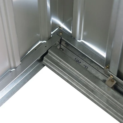 Outsunny 7' X 4' Steel Storage Shed Organizer, Garden Tool House With 4 Vents And 2 Easy Sliding Doors For Backyard, Patio, Garage, Lawn, Green 5 Outsunny 7' X 4' Steel Storage Shed Organizer, Garden Tool House With 4 Vents And 2 Easy Sliding Doors For Backyard, Patio, Garage, Lawn, Green - Image 5