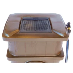 FCMP Outdoor WG4000 45 Gallon Wood Grain Outdoor Home Rain Water Catcher Barrel Flat Back Container With Spigots And Mesh Screen, Brown 9 FCMP Outdoor WG4000 45 Gallon Wood Grain Outdoor Home Rain Water Catcher Barrel Flat Back Container With Spigots And Mesh Screen, Brown -Sunnydaze Decor Store GUEST 51611b22 8927 4cc9 b8c7 807d2d4696b6