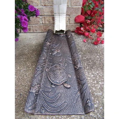 Oakland Living Cast Aluminum Turtle Downspout Gutter Splash Block 1 Oakland Living Cast Aluminum Turtle Downspout Gutter Splash Block