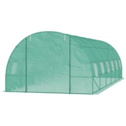Outsunny 26' X 10' X 7' Outdoor Walk-In Tunnel Greenhouse With Roll-up Windows & Zippered Door, Steel Frame, & PE Cover 8 Outsunny 26' X 10' X 7' Outdoor Walk-In Tunnel Greenhouse With Roll-up Windows & Zippered Door, Steel Frame, & PE Cover -Sunnydaze Decor Store GUEST 51cdfde4 e8b5 494d bf2c 7dbd9ccb6b81