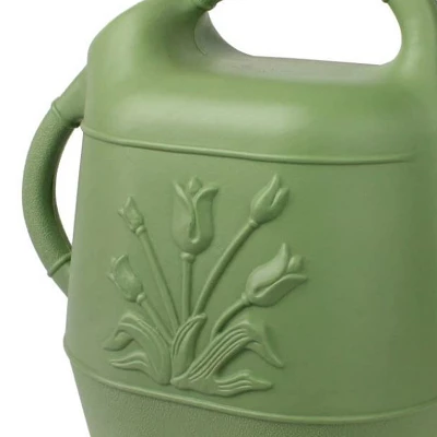 Union Products 63066 2 Gallon Plastic Indoor/Outdoor Watering Can W/ Tulip Design For Garden, Potted Plants, & Patio Pots, Sage Green Color, 3 Pack 3 Union Products 63066 2 Gallon Plastic Indoor/Outdoor Watering Can W/ Tulip Design For Garden, Potted Plants, & Patio Pots, Sage Green Color, 3 Pack - Image 3