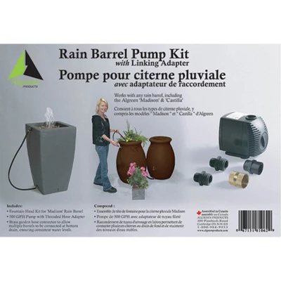 Algreen 500GPH Watering System Pump + 80 Gallon Rain Water Collection Barrel 2 Algreen 500GPH Watering System Pump + 80 Gallon Rain Water Collection Barrel - Image 2