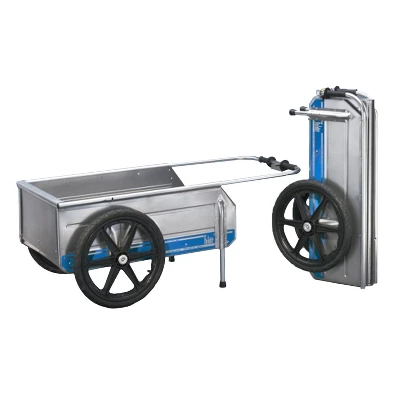 Tipke Manufacturing Company Foldit Do It All Aluminum Folding Cart, Blue Stripe With Full Height Enclosed Rear Gate For Foldit Carts 3 Tipke Manufacturing Company Foldit Do It All Aluminum Folding Cart, Blue Stripe With Full Height Enclosed Rear Gate For Foldit Carts - Image 3