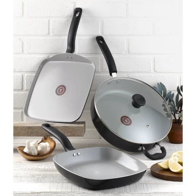 T-Fal Initiatives 5qt Ceramic Jumbo Cooker - Black 4 T-Fal Initiatives 5qt Ceramic Jumbo Cooker - Black - Image 4