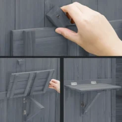 Outdoor Wooden Storage Sheds Fir Wood Lockers With Workstation-ModernLuxe -Sunnydaze Decor Store GUEST 56e33d43 a92e 4fcd a633 c083e0c7e39a