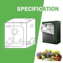 Costway 48''x24''x60'' Mylar Hydroponic Grow Tent W/Observation Window & Floor Tray GrayBlack 16 Costway 48''x24''x60'' Mylar Hydroponic Grow Tent W/Observation Window & Floor Tray GrayBlack -Sunnydaze Decor Store GUEST 56f8cb8c 38a0 4fb0 a6d4 d6d0999233e6