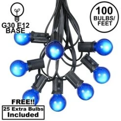 Novelty Lights 100 Feet G30 Globe Outdoor Patio String Lights, Black Wire -Sunnydaze Decor Store GUEST 57f130b0 8ff1 488d 8455 d63db3dc6d4a
