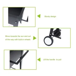 LuxenHome Black Mobile Metal Raised Garden Bed Planter Cart With Legs 12 LuxenHome Black Mobile Metal Raised Garden Bed Planter Cart With Legs -Sunnydaze Decor Store GUEST 58642d1a b3a7 4247 8cea 62029239a461