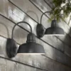 John Timberland Urban Barn Rustic Industrial Farmhouse Outdoor Wall Light Fixtures Set Of 2 Black Gooseneck Arm 11 1/4" For Post Exterior Barn Deck