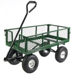 Sunnydaze Decor Sunnydaze Outdoor Lawn And Garden Heavy-Duty Durable Steel Mesh Utility Wagon Cart With Removable Sides -Sunnydaze Decor Store GUEST 5cc078c3 98d1 46f3 8d56 940f567a8541