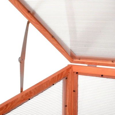 Outsunny Wooden Cold Frame Small Mini Planter Box For Outdoor And Indoor, Natural, 30" L X 24" W X 44" H 6 Outsunny Wooden Cold Frame Small Mini Planter Box For Outdoor And Indoor, Natural, 30" L X 24" W X 44" H - Image 6