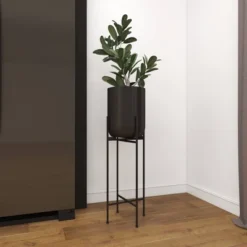 Olivia & May Modern With Stand Iron Planter Pots Black 26 Olivia & May Modern With Stand Iron Planter Pots Black -Sunnydaze Decor Store GUEST 5eca486e 52de 4e96 85ec e65625f63c41